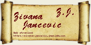 Živana Jančević vizit kartica